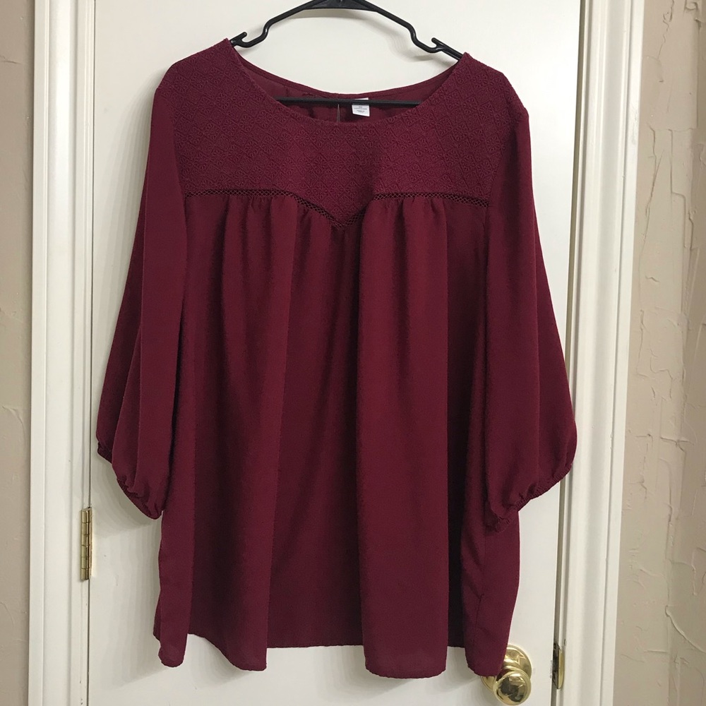 Maroon Old Navy blouse
